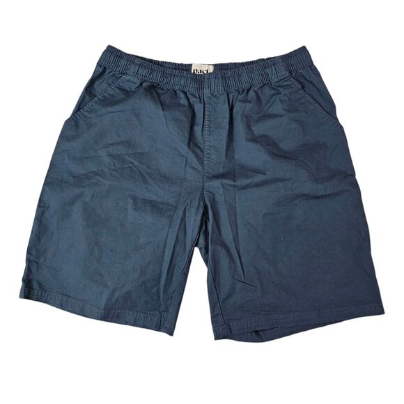 Pact Shorts Mens XL Blue Organic Cotton Twill inside Drawstring Elastic Waist‎ - Picture 1 of 11